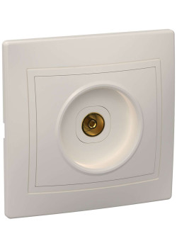 KVARTA Розетка 1-местная TV РТВ10-ККм кремовый IEK