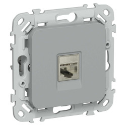 FLITE Розетка компьютерная RJ45 категория 6 STP РК6-1-1-ФлС серый IEK