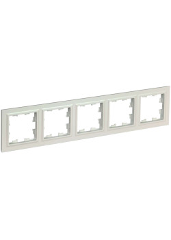 BRITE Рамка 5-местная РУ-5-БрЖ жемчуг IEK