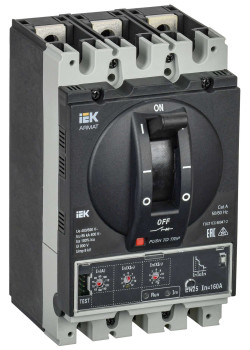 ARMAT Автоматический выключатель в литом корпусе 3P типоразмер D 85кА 160А расцепитель электронный стандартный IEK