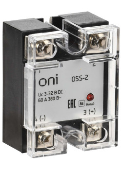 Реле твердотельное OSS-2 60А 380В AC 3-32В DC ONI
