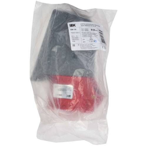MAGNUM Розетка стационарная ССИ-125 32А-6ч/200/346-240/415В 3P+PE+N IP44 IEK