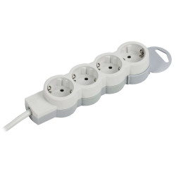 STANDARD Удлинитель У04 4 места 2P+PE 3м 3х1,5мм2 16А белый IEK