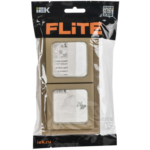 FLITE Рамка 2-местная IP55 Рпро-2-55-ФлХ хаки IEK