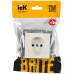 BRITE Розетка 1-местная без заземления с защитными шторками 10А РСш10-2-БрЖ жемчуг IEK