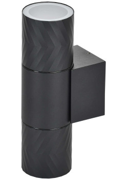 Светильник уличный 5108 настенный под лампу 2хGU10 IP65 черный IEK