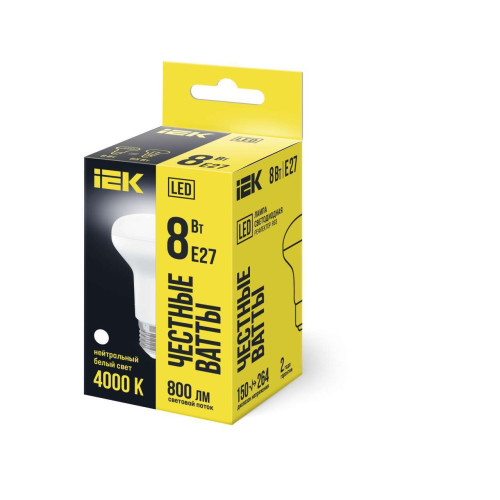 Лампа светодиодная R63 рефлектор 8Вт 230В 4000К E27 IEK