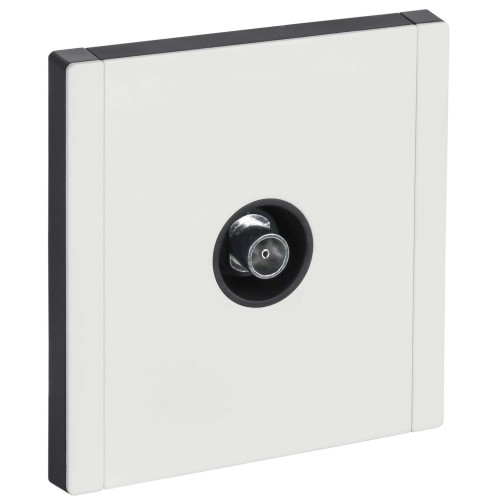 FORTE&PIANO Розетка TV оконечная FP228M металл белый IEK