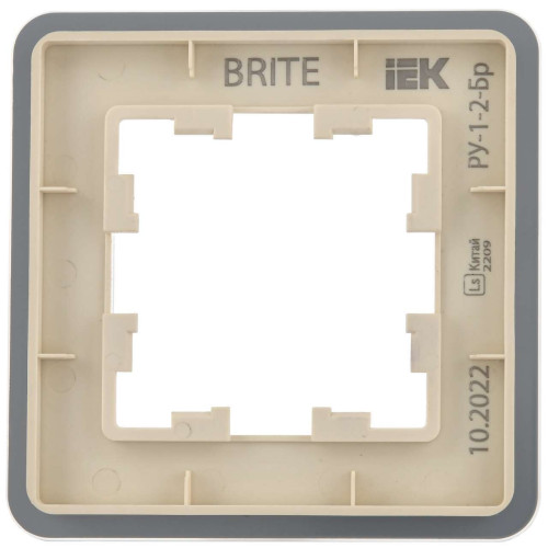 BRITE Рамка 1-местная РУ-1-2-Бр стекло песчаный RE IEK