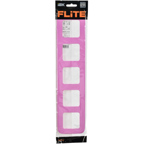 FLITE Рамка 5-местная РУ-5-А-ФлПр пурпурный IEK