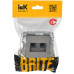 BRITE Розетка компьютерная двойная RJ45 кат.6 РК11-2-БрС сталь IEK