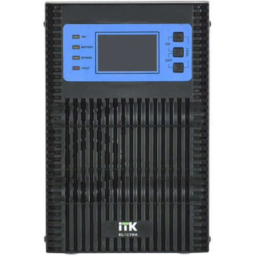 ITK ELECTRA OT ИБП однофазный онлайн 2кВА/2кВт LCD дисплей 48VDC 4хС13 с АКБ 4х9AH USB EPO RS232 SNMP слот Tower