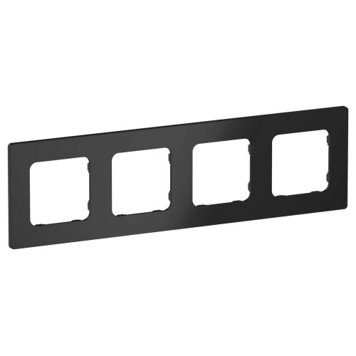 FLITE Рамка 4-местная РУ-4-К-ФлЧ черный IEK