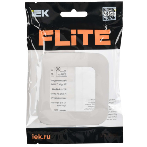 FLITE Рамка 1-местная РУ-1-А-ФлЖ жемчуг IEK