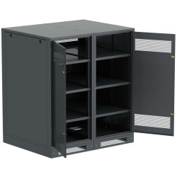 ITK LINEA B Шкаф (пустой) 1350х1200х950мм двустворчатая металлическая дверь черный