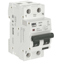 ARMAT Автоматический выключатель дифференциального тока B10N 1P+NP C40 30мА тип A (36мм) IEK