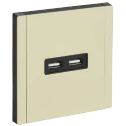 FORTE&PIANO Розетка USB A+A 3,1А FP849M металл серый сланец IEK