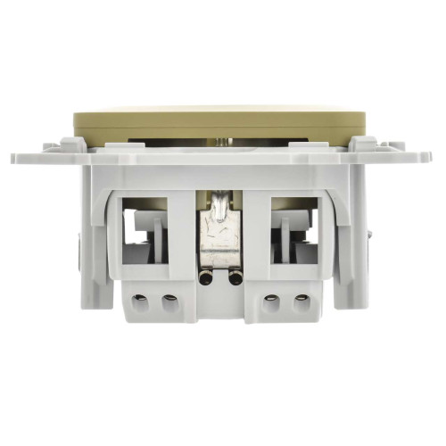 FLITE Розетка с заземлением с защитными шторками безвинтовое крепление 16А РСш11-1-ФлО оливковый IEK