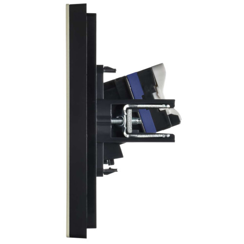 FORTE&PIANO Розетка компьютерная двойная RJ45 кат.6 FP834M металл серый сланец IEK