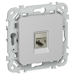 FLITE Розетка компьютерная RJ45 категория 6 STP РК6-1-1-ФлА алюминий IEK