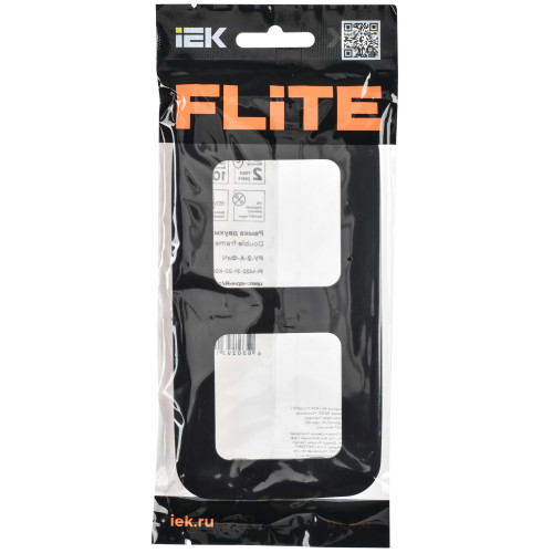 FLITE Рамка 2-местная РУ-2-А-ФлЧ черный IEK FLITE Рамка 2-местная РУ-2-А-ФлЧ черный IEK