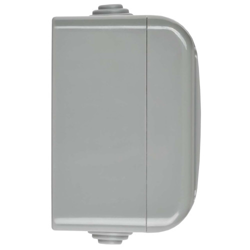 AQUATIC Розетка 2-местная с заземлением и крышкой для открытой установки 16А IP54 РСш22-2-А IEK