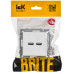 BRITE Розетка USB A+A 5В 3,1А РЮ10-1-БрАБ арктический белый IEK