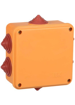 Коробка распаячная огнестойкая ПС безгалогенная (HF) 100х100х50мм 4P 4мм2 IP55 6 вводов IEK