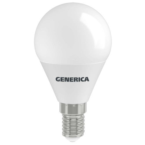 Лампа светодиодная G45 шар 8Вт 230В 3000К E14 GENERICA