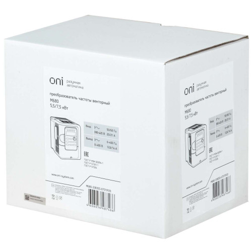 Преобразователь частоты M680 380В 3Ф 5,5-7,5кВт 12-18А серии ONI