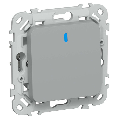 FLITE Выключатель 1-клавишный с индикацией 10А ВС11-1-1-ФлС серый IEK