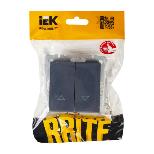 BRITE Выключатель жалюзи 10А ВС10-1-5-БрМ маренго IEK