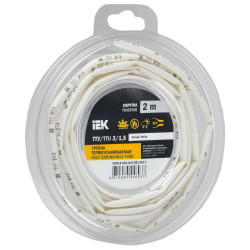 Трубка термоусадочная ТТУ нг-LS 3/1,5 белая (2м/упак) IEK