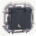 INSPIRIA Розетка 1-местная с заземлением с защитными шторками и крышкой 16А IP44 антрацит
