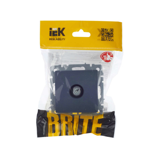 BRITE Розетка TV проходная РТВ10-0-БрМ маренго IEK