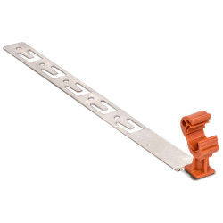 Держатель проводника круглого 8-10мм черепичная кровля с крючком с пластиковым фиксатором L=330мм нержавеющая сталь IEK