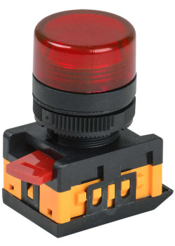 Лампа AL-22TE сигнальная d=22мм красный неон/240В цилиндр IEK