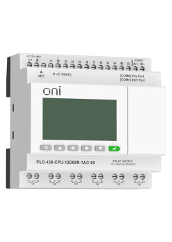 ПЛК 430 Модуль ЦПУ 12 DI 6 RO 220В AC с Ethernet портом с экраном ONI