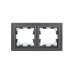 BRITE Рамка 2-местная IP44 РУ-2-БрС-44 сталь IEK