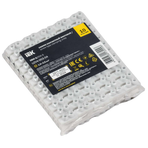 Зажим контактный винтовой ЗВИ-3 н/г 1,0-2,5мм2 12пар IEK