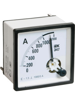 Амперметр аналоговый Э47 1000/5А класс точности 1,5 96х96мм IEK
