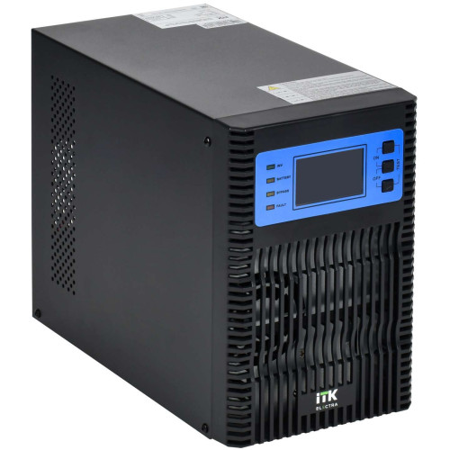 ITK ELECTRA OT ИБП однофазный онлайн 1кВА/1кВт LCD дисплей 24VDC 4хС13 с АКБ 2х9AH USB EPO RS232 SNMP слот Tower