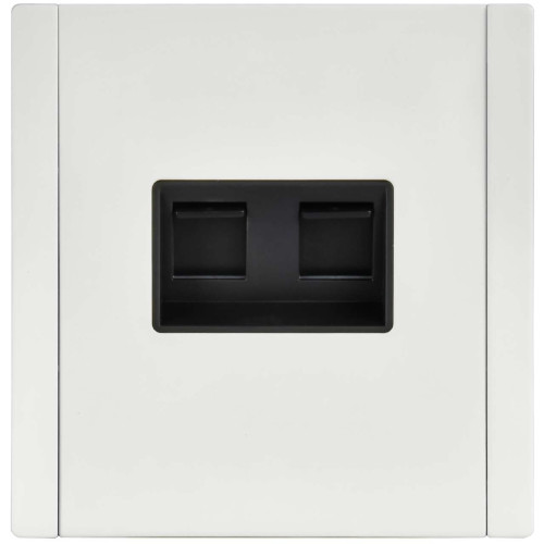 FORTE&PIANO Розетка компьютерная двойная RJ45 кат.5E FP233M металл белый IEK