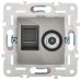 SKANDY Розетка двойная TV+RJ45 кат.5E SK-A14N металл никель IEK