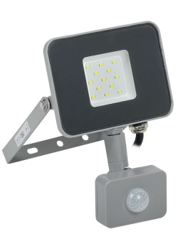 Прожектор светодиодный СДО 07-10Д с датчиком движения IP54 серый IEK