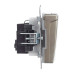 BRITE Розетка 1-местная с заземлением с защитными шторками и крышкой 16А IP44 РСбш10-3-44-БрШ шампань IEK