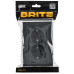 BRITE Розетка 2-местная с заземлением с защитными шторками плоская 16А в сборе РСшПл12-3-БрГ графит IEK