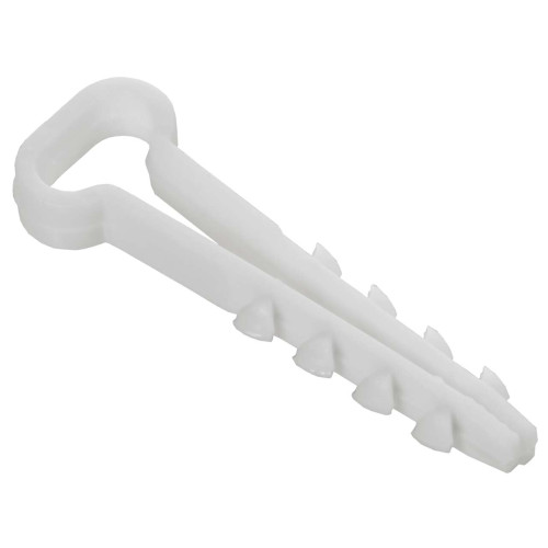 Дюбель-хомут 5-10мм для круглого кабеля нейлон белый (100шт/упак) GENERICA