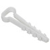 Дюбель-хомут 5-10мм для круглого кабеля нейлон белый (100шт/упак) GENERICA