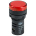 Лампа AD22DS(LED)матрица d=22мм красный 230В IEK